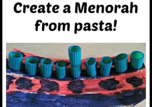 Create a Menorah from Pasta