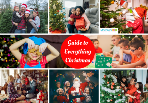 Guide to Everything Christmas with an assortment of family photos celebrating Christmas