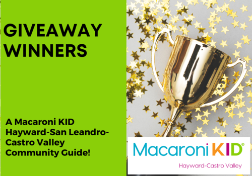 Giveaway winners Macaroni KID Hayward