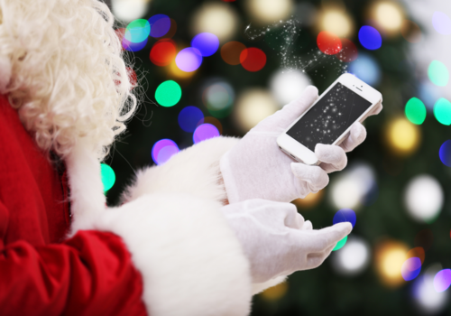 Santa on the phone