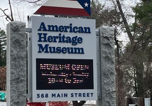 American Heritage Museum sign