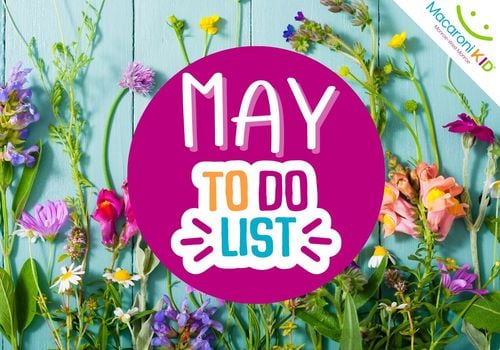 May Flowers: The graphic indicates there is a family friendly to do list of 6 local events.
