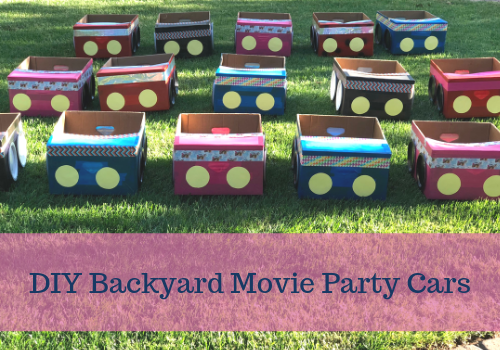 DIY Backyard Movie Party Cars