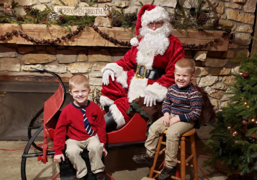 Fouts boys with Santa