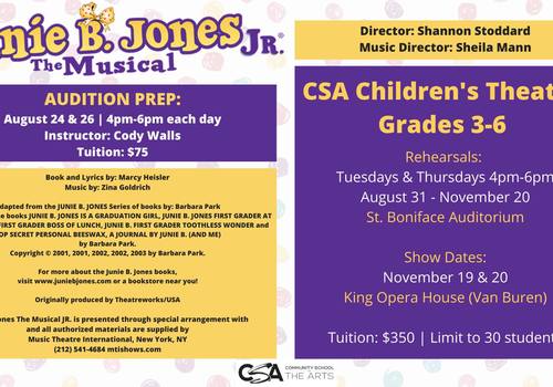 Junie B Jones The Musical featured by Community School of the Arts