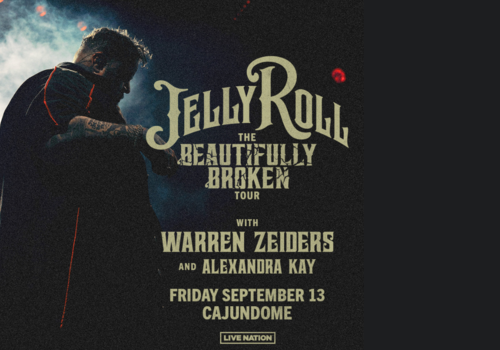 promo for Jelly Roll playing at the Cajundome on Sept. 13th