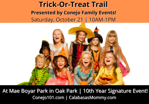 Trick-Or-Treat Trail presented by Conejo Family Events! Saturday, October 21, 10am -1pm