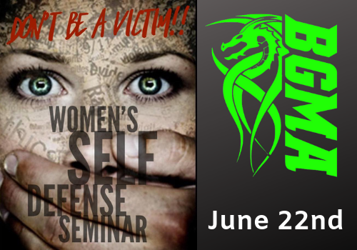 Sign up for a women's self defense seminar for teens and adults at Battleground Martial Arts in Alabaster, Alabama, near Birmingham