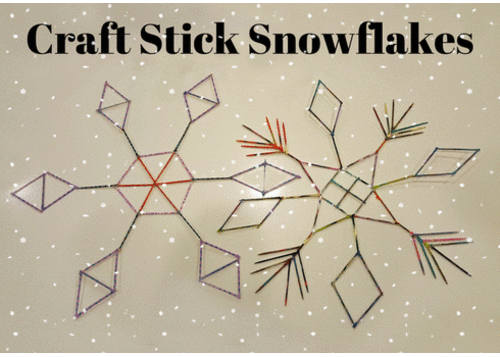 DIY Craft Stick Snowflakes