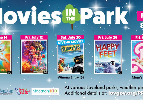 Movies In the Park 2024 City of Loveland Parks & Rec All movie banner