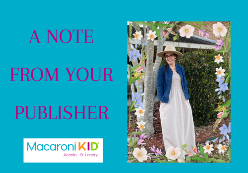 A note from your publisher