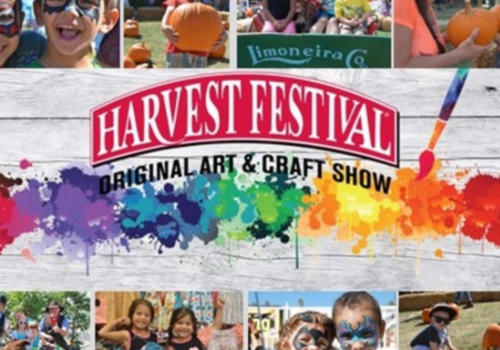 Harvest Festival art image and photos of kids having fun