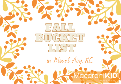 Graphic Fall Bucket List in Mount Airy, NC