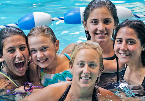 Kids in pool at Cranbrook Summer Camp 2019