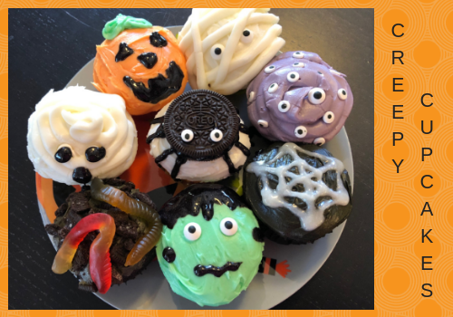 easy to make Creepy Cupcakes for Halloween