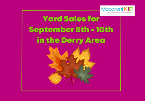 Yard Sales in Derry for September 8th - 10th