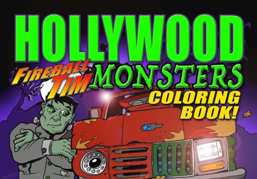 Fireball Tim Hollywood Monsters Coloring Book Cover