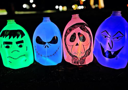 Milk Jack o Lanterns