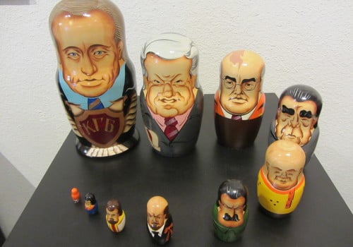 Matryoshka dolls depicting Russian leaders