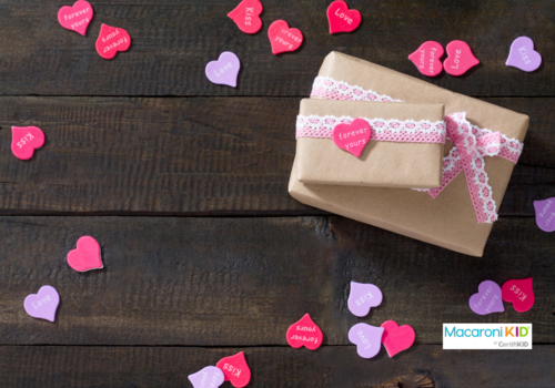 Packaging Valentine's Day gifts. Valentine's Day gifts
