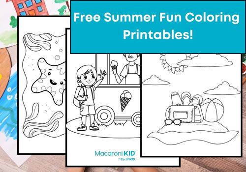 Free Summer Fun Printable Coloring Pages
