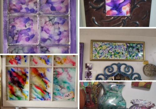 Process Art, Alcohol Ink, Finished Project, The Purple Bench Collective, Winston-Salem, Kids Workshops, Kids Art Classes