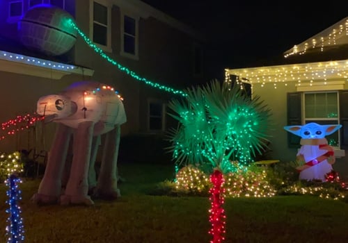 Star Wars Christmas lights and inflatables.