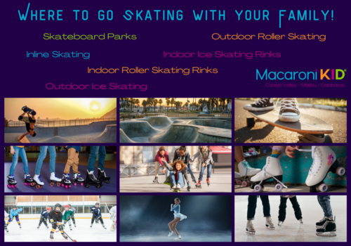 Where to go Skating with your Family - Skateboard Parks, Outdoor Roller Skating, Inline Skating, Indoor Ice Skating Rinks, Indoor Roller Skating Rinks, Outdoor Ice Skating