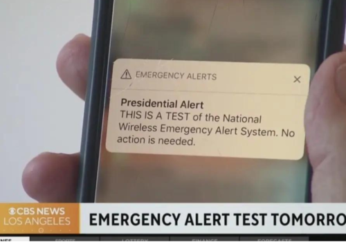 Nationwide Alert Test Cell Phone