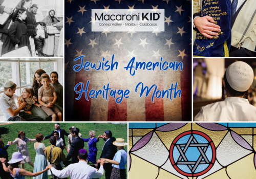 Jewish Heritage Month, assortment of photos showing Jewish families and symbols