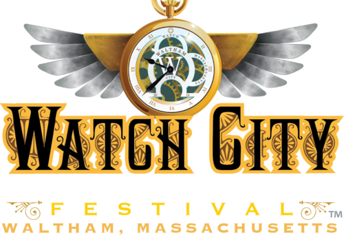 A logo of the Watch City Steampunk Festival in Waltham Massachusetts