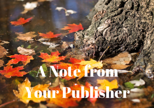 Fall note from publisher