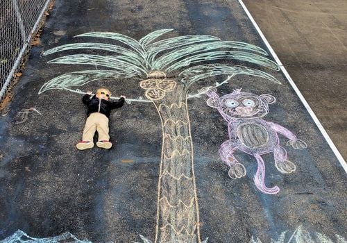 Hang in there Chalk Art