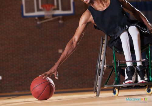Man in Wheelchair Plays Basketball