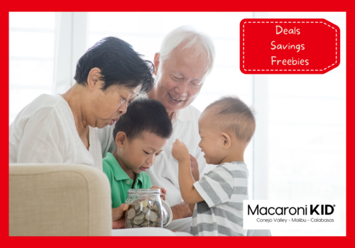 Grandparents and two young boys filling a jar with coinsDeals Savings Freebies  from Macaroni KID Conejo Valley - Malibu - Calabasas