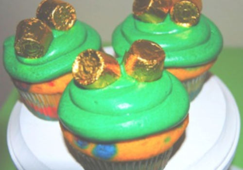 St Patrick Rainbow cupcakes