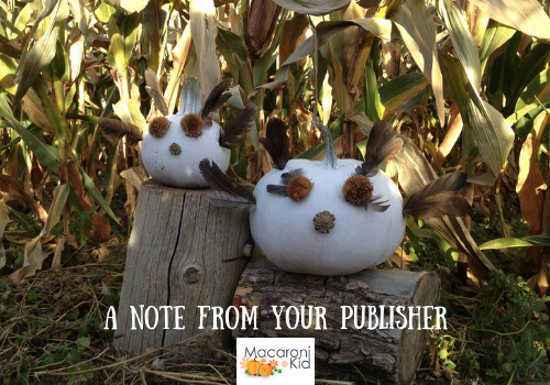 A note from your publisher fall