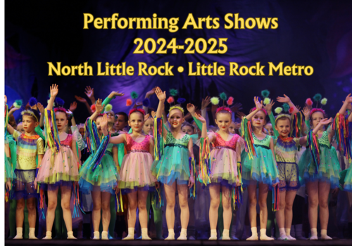 group of little firls in colorful dance costumes waving on stage