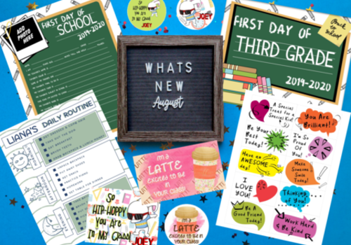 Back to School Printables, First Day of School Printables, and Printable Lunchbox Notes