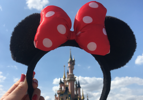 Minnie Mouse ears and Magic Kingdom
