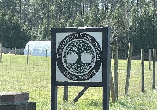 The Garden at Spring Forest Sign