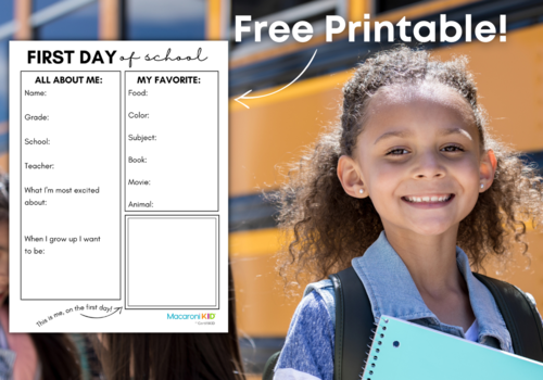 Free first day of school printable 2022