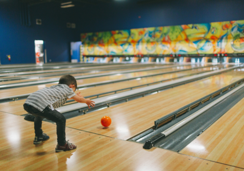 child bowling