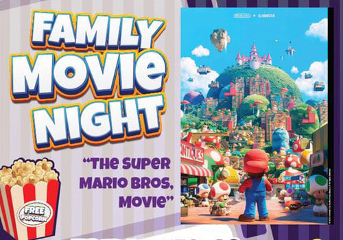 2024 City of PSL 2/16/24 Super Mario Bros Family Movie Night Poster