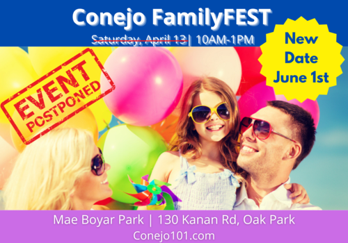 Conejo FamilyFest-Health Education Pop-up, Postponed till June 1, 2024, Mae Boyar Park, 130 Kanan Rd, Oak Park Conejo101.com