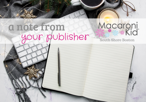 a note from your publisher