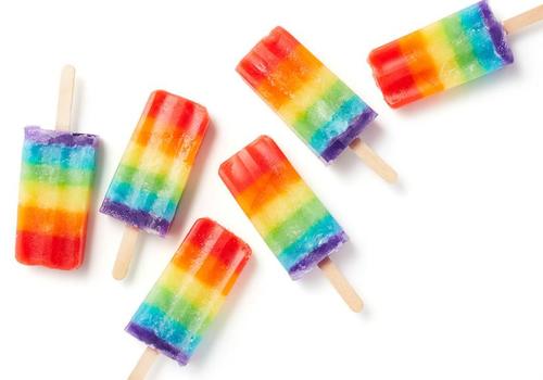 Rainbow Pride Ice Popsicles