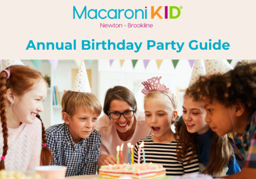 picture of a kids birthday party with kids smiling and blowing out candles