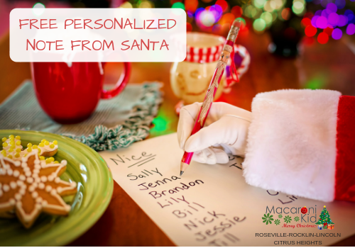 Free personalized note from Santa