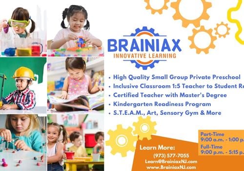 Brainiax Innovative Learning - High Quality Small Group Private Preschool - Inclusive Classroom 1:5 Teacher to Student Ratio - Certified Teacher with Master's Degree - Kindergarten Readiness - STEAM